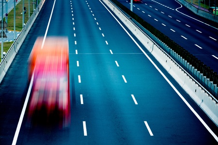 motion trucks on the freeway.の写真素材