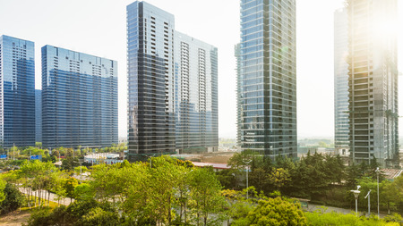 modern  buildings under sunlightの写真素材