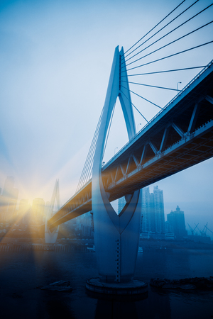 yangtze river bridgeの写真素材