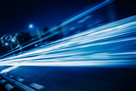 car trails on highway,chongqing chinaの写真素材