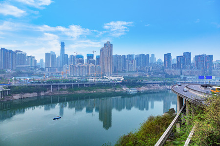 chongqing cityscapeの写真素材