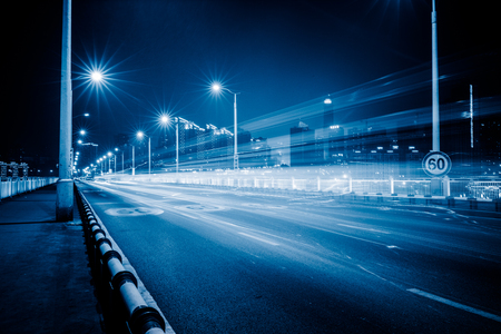 car trails on highway,chongqing china.の写真素材