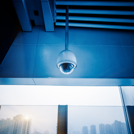 security camera at subway stationの写真素材