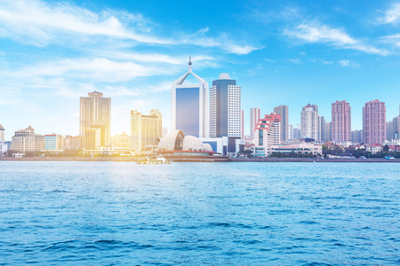 seaside city, qingdaoの写真素材