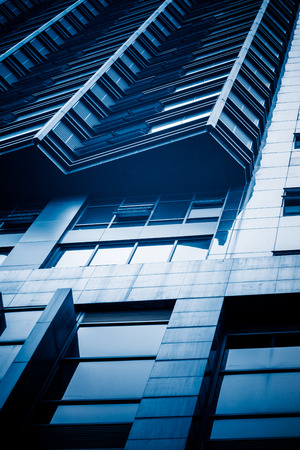 detail of modern architecture,chonqging china,blue toned image.のeditorial素材