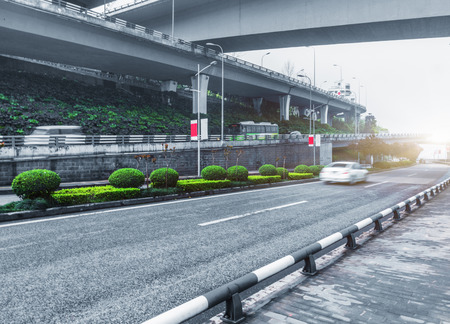 traffic on chongqing interchangeの写真素材