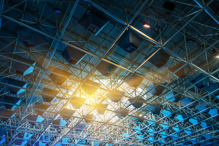 light system of modern buildingの写真素材