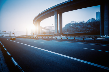 traffic on highwayの写真素材