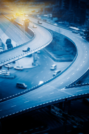 aerial view of chongqing overpass,china.の写真素材