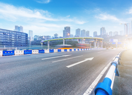 chongqing highway,china.の写真素材