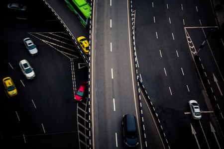 aerial view of chongqing overpass,china.の写真素材