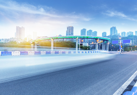 traffic on highway,chongqingの写真素材
