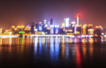 Chongqing,China night cityscapeの写真素材