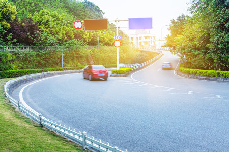 traffic in the downtown district,Chongqingの写真素材