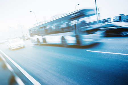 road traffic,motion blurred.の写真素材