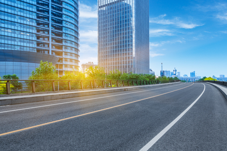 clean road of city,tianjin china,rapid trafficの写真素材