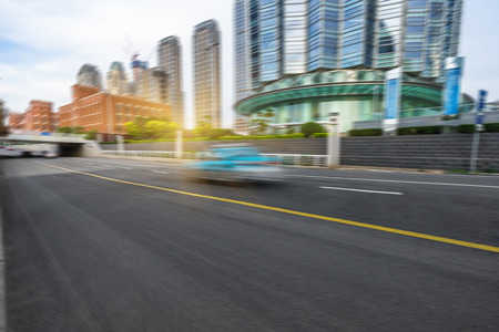traffic in the downtown district,tianjin china.の写真素材