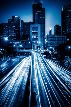 crowded traffic in the downtown district,hongkong china.の写真素材