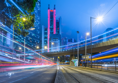 hong kong downtown districtの写真素材