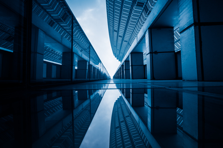 symmetrical buildingsの写真素材