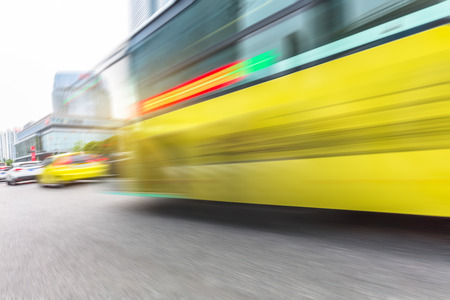 motion blurred urban traffic