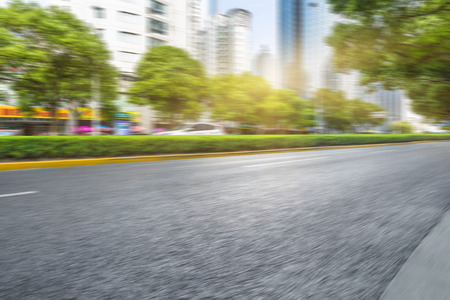 clean city road,shanghai,china.の写真素材
