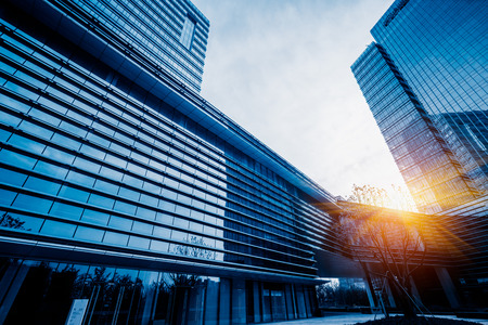 modern office buildings of central district,suzhou,china.のeditorial素材