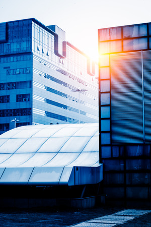 modern office buildings of central district,suzhou,china.のeditorial素材