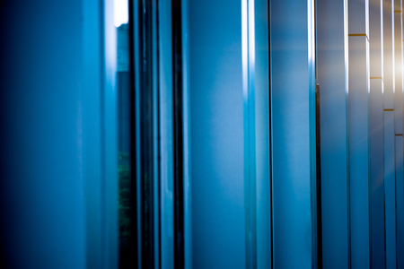 detail of modern building,blue toned,china.の写真素材