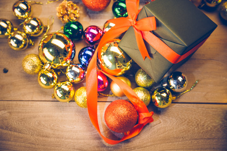 studio shot of christmas decorations.の写真素材