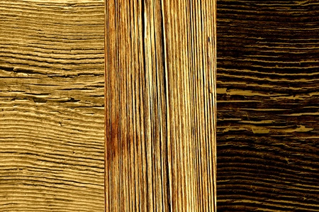different wood textures in an ancient wallの写真素材