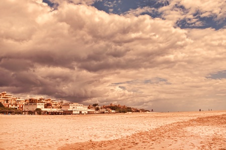  beautiful coast in in Isla Canela, Huelva,Spainの写真素材