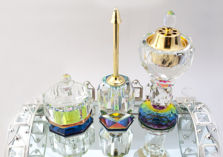 Perfume bottles isolated on white background