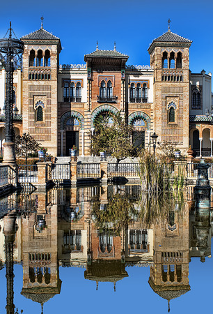 general view of Moorish palace in seville, spainのeditorial素材