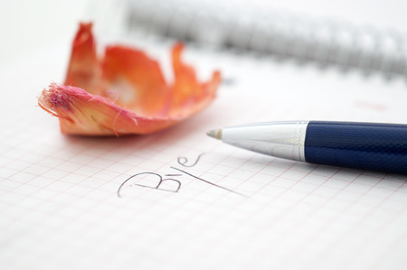 pen with the word ` ââbye `の写真素材