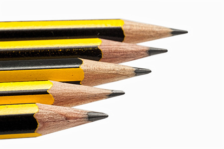pencils isolated on white backgroundの写真素材