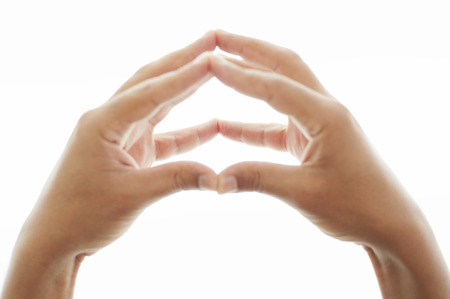 hands gestures on white background