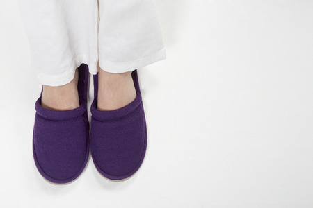 A pair of house slippersの写真素材