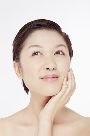 Woman posing for the cameraの写真素材