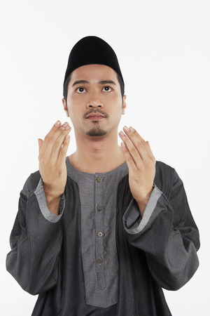 Man praying the ending prayerの写真素材