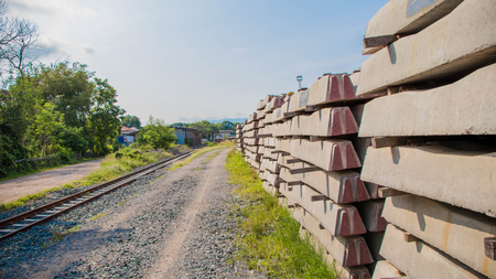 railroad sleeperの写真素材