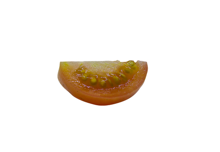 Tomato on  isolated white background with clipping pathの写真素材