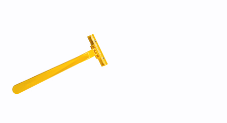 Razor on isolated white background with clipping pathの写真素材