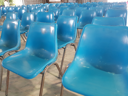 Blue chair in the meeting roomの写真素材