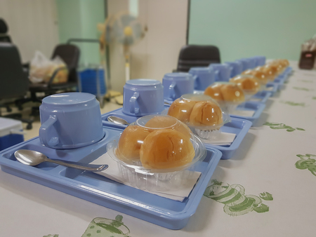 On selective focus of coffee, snacks for the participants in the Conferenceの写真素材