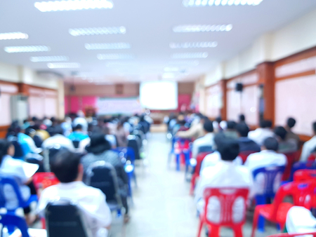 blurred pictures of Conference of parents of students.の写真素材
