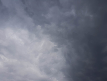 Dark picture of overcast skies of the storm that is about to fall.