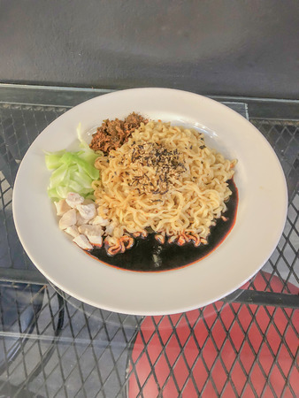 Ramyeon popular eating. In Korea, the liceの写真素材