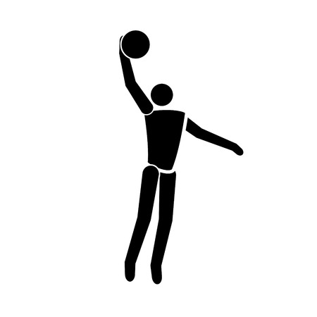 Vector black Basketball iconのイラスト素材