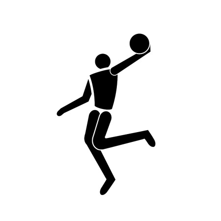 Vector black Basketball iconのイラスト素材